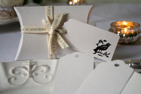 Set of 20 Oatmeal Card Luggage Tags