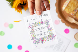 Wild Years Wildflower Seed Packet Party Favours
