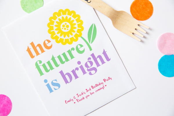 Bright Future Sunflower Birthday Party Favours