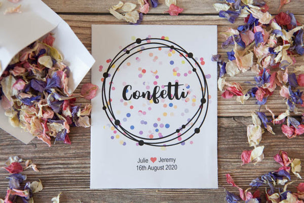 Personalised Colourful Confetti Packet