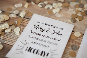 Personalised Confetti Rhyme Packets