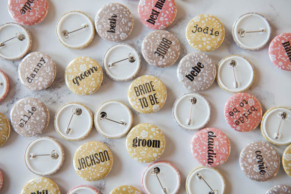 Personalised Ditsy Floral Name Badges