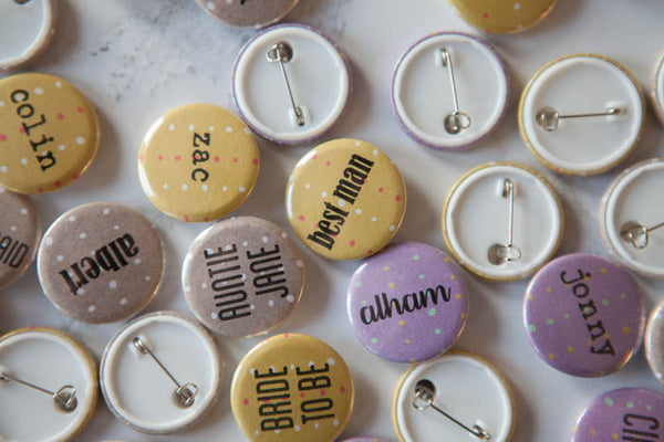 Personalised Dotty Name Badges