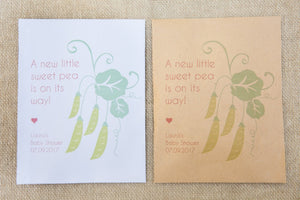 ‘Sweet Pea’ Baby Shower Seed Packet Favours