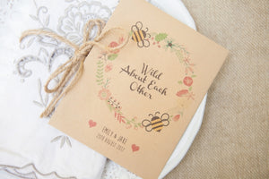 ‘Wild About Each Other’ Personalised Seed Packet Favour