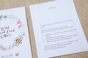 ‘Wild About Each Other’ Personalised Seed Packet Favour