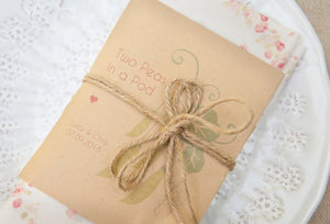 ‘Two Peas in a Pod' Personalised Seed Packet Favour