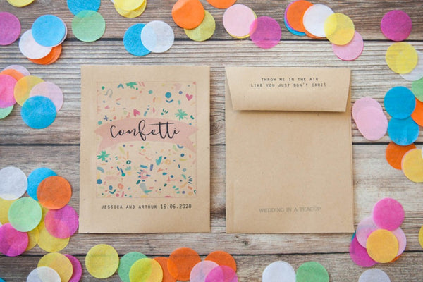 Personalised Colourful Confetti Print Packet