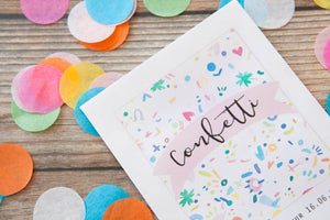 Personalised Colourful Confetti Print Packet
