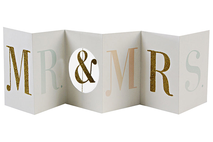 ‘Mr & Mrs’ Glitter Banner Card