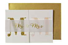 ‘Mr & Mrs’ Glitter Banner Card