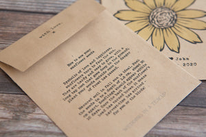 My Sunshine' Personalised Seed Packet Favour
