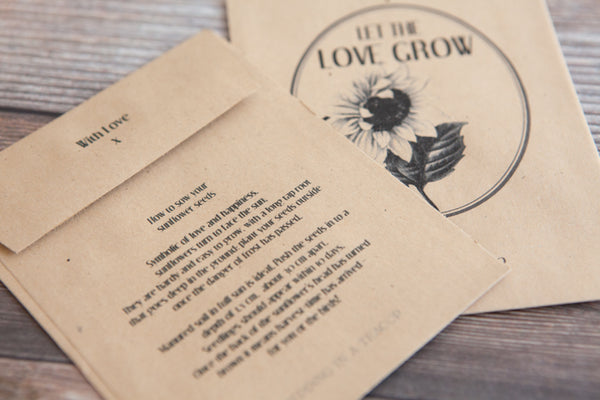 Art Deco Personalised Seed Packet Favour