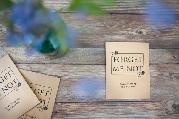 Forget Me Not' Personalised Seed Packet Favour