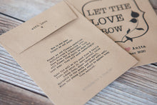 Let the Love Grow' Personalised Seed Packet Favour