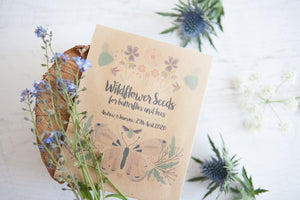 Butterflies & Bees Personalised Seed Packet Favour