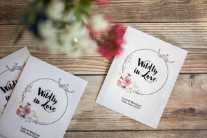 Wildly in Love’ Personalised Seed Packet Favour