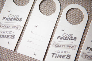 Set of 4 ‘Good Times’ Bottle Gift Tags