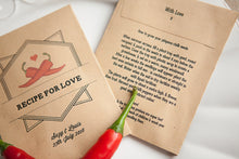 ‘Recipe for Love’ Personalised Seed Packet Favour