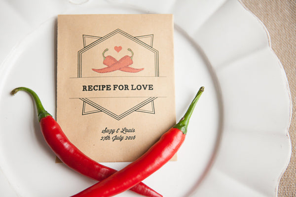 ‘Recipe for Love’ Personalised Seed Packet Favour
