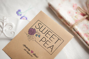 Sweet Pea Personalised Seed Packet Favour