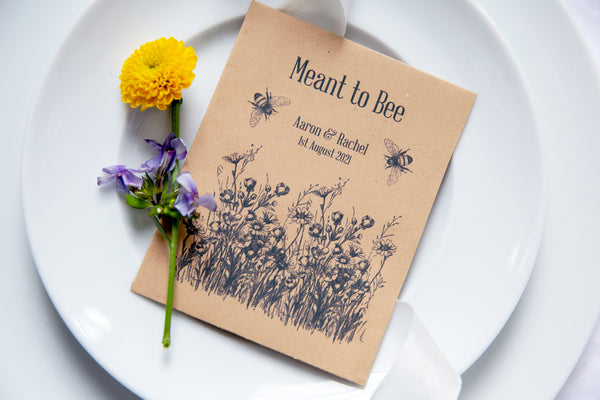 Meant to Bee Wildflower Seed Packet Favours