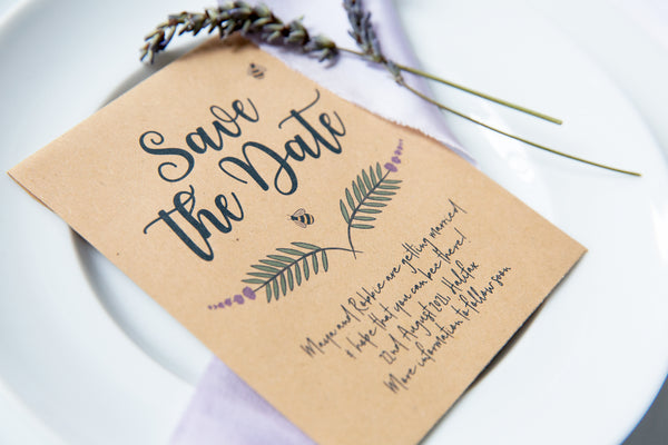 Save The Date Lavender Seed Packets