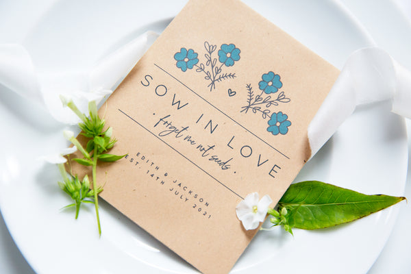 Sow In Love Forget Me Not Seed Packet Favours