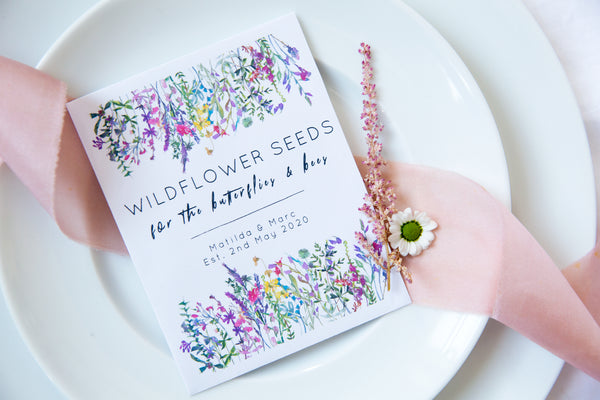 Wildflower Meadow Seed Packet Wedding Favours