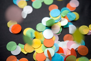 Rainbow Polka Dot Confetti