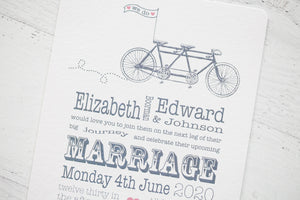 Bicycle Made for Two Wedding Stationery
