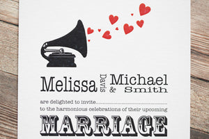 Music Lovers Wedding Stationery