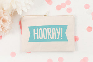 Hooray' Canvas Pouch