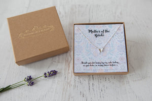 Silver Butterfly Or Bee Necklace On Pastel Gift Card