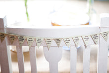 String of Tiny Paper Bunting