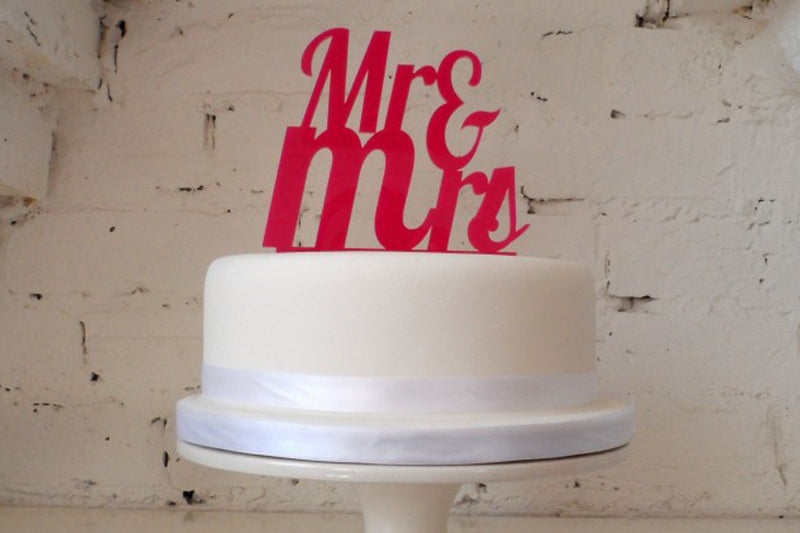 Mr & Mrs' Cake Topper