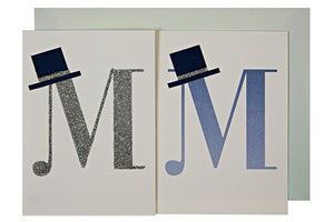 Mr & Mr' Glitter Banner Card