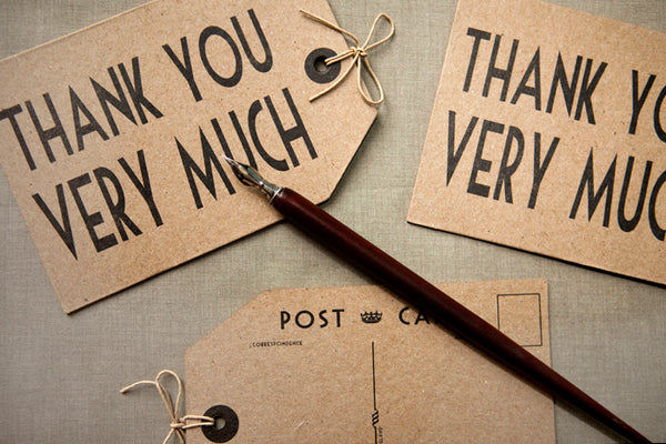 Thank You Very Much' Luggage Tag Postcard
