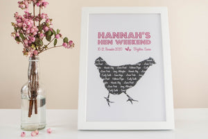 Personalised Hen Party Print