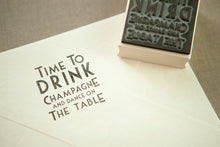 Drink Champagne' Rubber Stamp