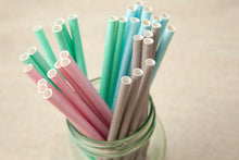 Set of 25 Patterned Paper Straws