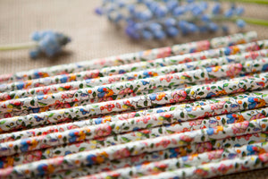 Set of 25 Pretty Floral Paper Straws