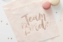 Team Bride Gold Foiled Paper Napkins